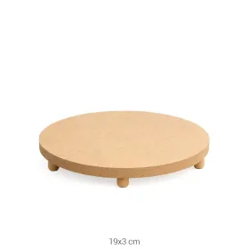 SN16 Yuvarlak Ayaklı Sunumluk Ahşap Boyanabilir Obje